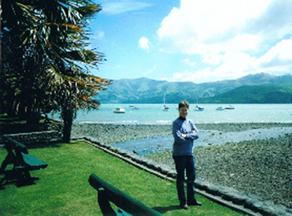 Carmel Bogle at the Akaroa Peninsula