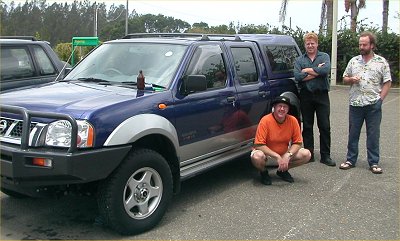 Jon, Dave, and Ian, and
Eric's truck