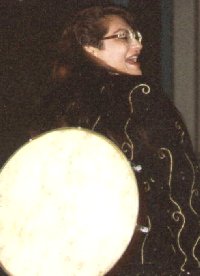 Rilla Heslin with bodhr�n.